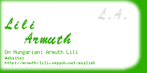 lili armuth business card